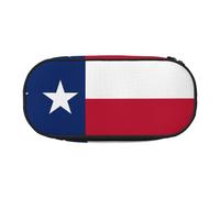 WZYCWB Flag of Texas Large Capacity Pencil Bag - Multifunctional Storage Box, Portable and Durable Pencil Bag for Office and School Supplies