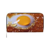WZYCWB Flag of Texas Leather clutch bags zipper wallets and card holders are perfect for travel or daily use, Yolks, One Size