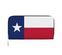 WZYCWB Flag of Texas Leather clutch bags zipper wallets and card holders are perfect for travel or daily use, Flag Of Texas, One Size