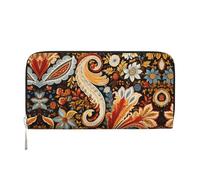 WZYCWB Flag of Texas Leather clutch bags zipper wallets and card holders are perfect for travel or daily use, Yellow Pattern, One Size