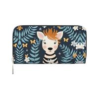 WZYCWB Flag of Texas Leather clutch bags zipper wallets and card holders are perfect for travel or daily use, Zebra Print, One Size