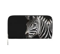 WZYCWB Flag of Texas Leather clutch bags zipper wallets and card holders are perfect for travel or daily use, Zebra Stripes, One Size