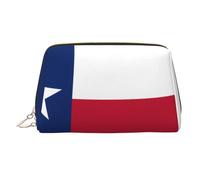 WZYCWB Flag of Texas Printed Leather Cosmetic Bag for Women - Stylish and Soft, Durable