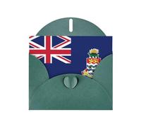 WZYCWB Flag of the Cayman Islands Dark Green Pattern cards, holiday greeting cards, suitable for family, friends and couples