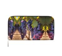 WZYCWB Flag of the Cayman Islands Leather clutch bags zipper wallets and card holders are perfect for travel or daily use, Desert Grapes, One Size