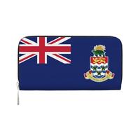 WZYCWB Flag of the Cayman Islands Leather clutch bags zipper wallets and card holders are perfect for travel or daily use, Flag Of The Cayman Islands, One Size