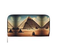 WZYCWB Flag of the Cayman Islands Leather clutch bags zipper wallets and card holders are perfect for travel or daily use, Dreaming Of The Pyramids Of Khufu, One Size