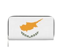 WZYCWB Flag of the Cayman Islands Leather clutch bags zipper wallets and card holders are perfect for travel or daily use, Flag Of Cyprus, One Size