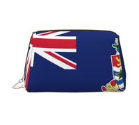 WZYCWB Flag of The Cayman Islands Patterned Leather Cosmetic Bag - Perfect for Carry-On or Home Organization