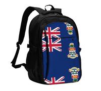 WZYCWB Flag of the Cayman Islands Printed laptop backpack, business men's commuter backpack, computer bag with USB port charging
