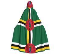 WZYCWB Flag of the Commonwealth of Dominica Printed Hooded Cape - Perfect for Halloween parties, theatrical performances, and photoshoots.