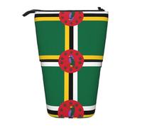 WZYCWB Flag of The Commonwealth of Dominica Printed Retractable Pen Holder Suitable for use as a Simple Cosmetic Bag, Wallet, etc.