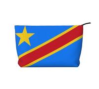 WZYCWB Flag of The Congo Patterned Toiletry Storage Bag, Essential for organizing Cosmetics and Skincare Products.