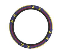 WZYCWB Flag of the Kingdom of Hawaii Steering wheel cover - Skin-friendly and soft material, sweat-absorbing and breathable design, non-slip and wear-resistant