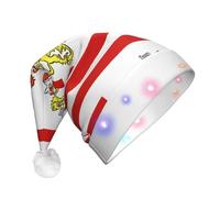 WZYCWB Flag of the Senate of Bremen Adult New Year Christmas hat, with LED lights, unisex plush Christmas hat, New Year Christmas party gift