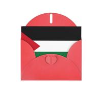 WZYCWB Flag of the State of Palestine Red Printed Holiday Cards - Perfect for heartwarming holiday greetings