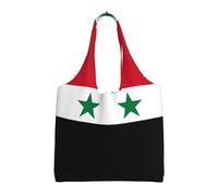 WZYCWB Flag of the Syrian Arab Republic Printed single-shoulder canvas bag, fashionable daily canvas bag, suitable for daily travel and shopping