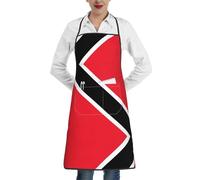 WZYCWB Flag of Trinidad and Tobago A printed tie-back apron with pockets perfect for cooking baking and gardening
