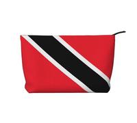 WZYCWB Flag of Trinidad and Tobago Corduroy cosmetic bag, women's portable zipper handbag purse, suitable for travel and daily storage, cosmetics