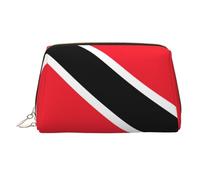 WZYCWB Flag of Trinidad and Tobago Patterned Leather Cosmetic Bag - Perfect for Carry-On or Home Organization