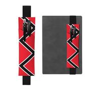 WZYCWB Flag of Trinidad and Tobago Printed Large-Capacity PVC Pen Holder + Creative Diary Pen Bag Set with Elastic Band Anti-Slip Design