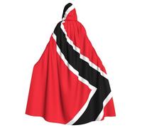 WZYCWB Flag of Trinidad and TobagoPatterned Hooded Cape Adult Robe Suitable for Family Gatherings Stage Performances Cosplay and Halloween Parties