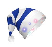 WZYCWB Flag of Uruguay Adult Santa Hats, Plush New Year Christmas Party Gifts, Unisex New Year LED Light Santa Hats