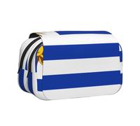 WZYCWB Flag of Uruguay Portable Pencil Case ideal for organizing pens in the office or storing makeup brushes
