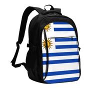 WZYCWB Flag of Uruguay Printed laptop backpack, business men's commuter backpack, computer bag with USB port charging