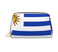 WZYCWB Flag of Uruguay Printed Leather Cosmetic Bag for Women - Stylish and Soft, Durable