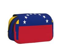 WZYCWB Flag of Venezuela Patterned Portable Pencil Case ideal for organizing pens in the office or storing makeup brushes