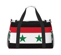 WZYCWB Flag of Virginia Printed fitness travel bag. Perfect for yoga training, short trips, and swimming gear., Flag of the Syrian Arab Republic, One Size