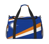 WZYCWB Flag of Virginia Printed fitness travel bag. Perfect for yoga training, short trips, and swimming gear., Flag of the Marshall Islands, One Size