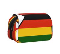 WZYCWB Flag of Zimbabwe Patterned Portable Pencil Case ideal for organizing pens in the office or storing makeup brushes