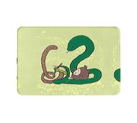 WZYCWB Floor-Absorbing Doormat, Size 16Ã-24 inches, Effectively Protects The Living Room, Bathroom and Front Door from Cleaning Sunflower Seeds Earthworm Snake Pattern