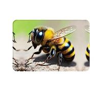 WZYCWB Floor-Absorbing Doormat, Size 16Ã-24 inches, Effectively Protects The Living Room, Bathroom and Front Door from Cleaning Cute Little bee Pattern