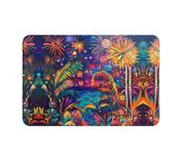 WZYCWB Floor-Absorbing Doormat, Size 16Ã-24 inches, Effectively Protects The Living Room, Bathroom and Front Door from Cleaning Colorful Fireworks Pattern