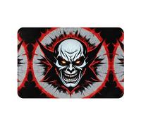 WZYCWB Floor-Absorbing Doormat, Size 16Ã-24 inches, Effectively Protects The Living Room, Bathroom and Front Door from Cleaning Red and Black Evil Ghost Pattern