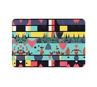 WZYCWB Floor-Absorbing Doormat, Size 16Ã-24 inches, Effectively Protects The Living Room, Bathroom and Front Door from Cleaning Geometric Patterns Pattern