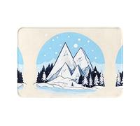 WZYCWB Floor-Absorbing Doormat, Size 16Ã-24 inches, Effectively Protects The Living Room, Bathroom and Front Door from Cleaning Snow-Capped Mountains Pattern