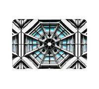 WZYCWB Floor-Absorbing Doormat, Size 16Ã-24 inches, Effectively Protects The Living Room, Bathroom and Front Door from Cleaning Octagon Building Pattern