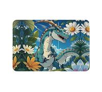 WZYCWB Floor-Absorbing Doormat, Size 16Ã-24 inches, Effectively Protects The Living Room, Bathroom and Front Door from Cleaning Cute Dinosaur Pattern