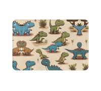 WZYCWB Floor-Absorbing Doormat, Size 16Ã-24 inches, Effectively Protects The Living Room, Bathroom and Front Door from Cleaning Cute Little Dinosaur Pattern
