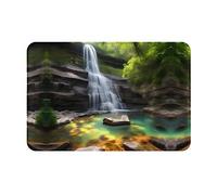 WZYCWB Floor-Absorbing Doormat, Size 16Ã-24 inches, Effectively Protects The Living Room, Bathroom and Front Door from Cleaning Waterfall Views Pattern