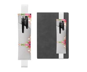 WZYCWB Flourishing cinchona flower Leather Pen Holder Bookmark, Adjustable Leather Pen Holder, Perfect for Back to School Christmas Gifts