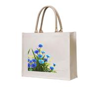 WZYCWB Flourishing cornflower flowers Printed three-dimensional canvas tote bag suitable for travel, work, fitness, camping and beach carrying