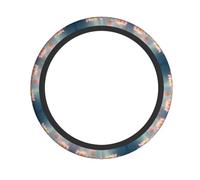 WZYCWB flowering lotus Steering wheel cover - Skin-friendly and soft material, sweat-absorbing and breathable design, non-slip and wear-resistant