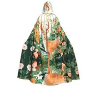 WZYCWB Flowering Merganser Adult Hooded Cape - Perfect for Halloween parties, cosplay, stage performances, and themed gatherings.