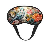 WZYCWB Flowers and Birds Printed Sleeping Eye mask, Full Coverage, relieves Eye Fatigue