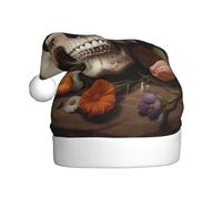 WZYCWB Flowers blooming Printed Santa hat, festive New Year's decorative hat, suitable for adults and children at Christmas parties.